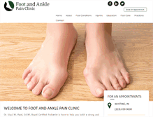 Tablet Screenshot of footandanklepainclinic.com